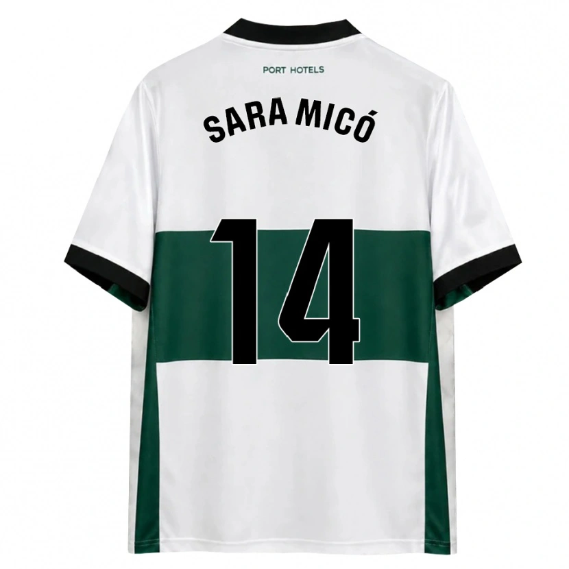 Danxen Kinder Sara Micó #14 Grün Weiß Rot Heimtrikot Trikot 2026/27 T-Shirt Österreich