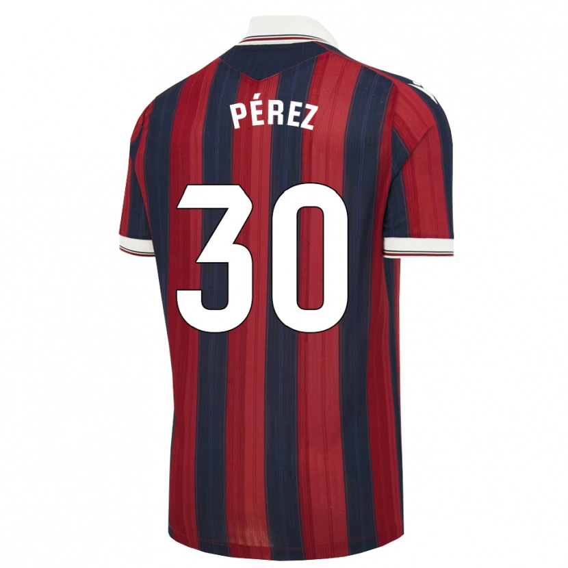 Danxen Kinder Luismi Pérez #30 Mitternachtsblau Rot Heimtrikot Trikot 2026/27 T-Shirt Österreich