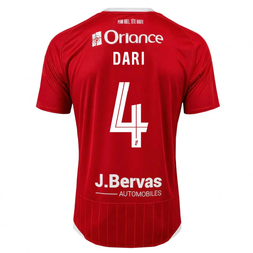 Danxen Kinder Achraf Dari #4 Weiß Rot Heimtrikot Trikot 2026/27 T-Shirt Österreich