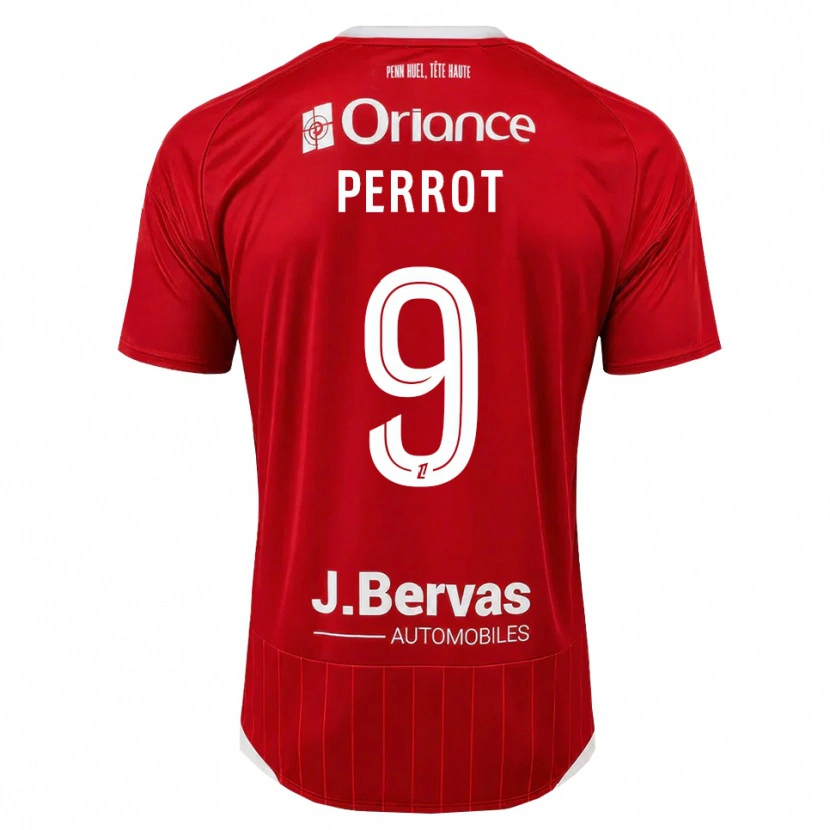 Danxen Kinder Maël Perrot #9 Weiß Rot Heimtrikot Trikot 2026/27 T-Shirt Österreich