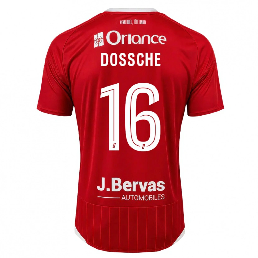 Danxen Kinder Marvin Dossche #16 Weiß Rot Heimtrikot Trikot 2026/27 T-Shirt Österreich