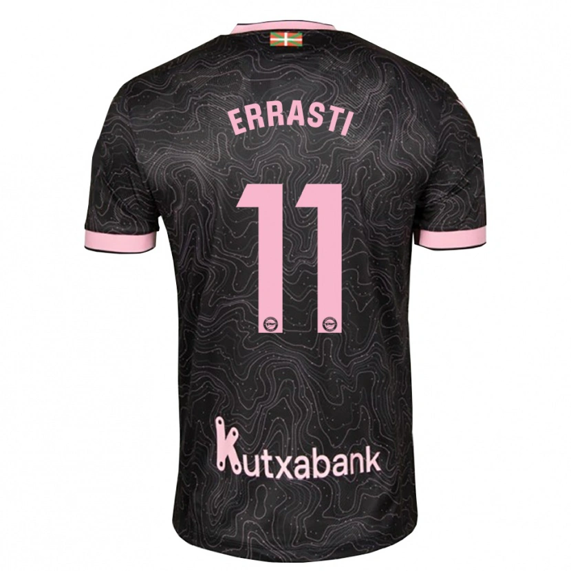 Danxen Kinder Elene Errasti #11 Schwarz Pink Auswärtstrikot Trikot 2026/27 T-Shirt Österreich