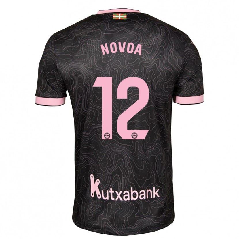 Danxen Kinder Hugo Novoa #12 Schwarz Pink Auswärtstrikot Trikot 2026/27 T-Shirt Österreich