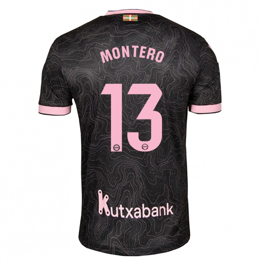 Danxen Kinder Rubén Montero #13 Schwarz Pink Auswärtstrikot Trikot 2026/27 T-Shirt Österreich