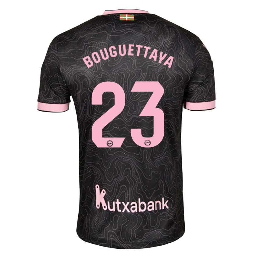 Danxen Kinder Tazghat Bouguettaya #23 Schwarz Pink Auswärtstrikot Trikot 2026/27 T-Shirt Österreich