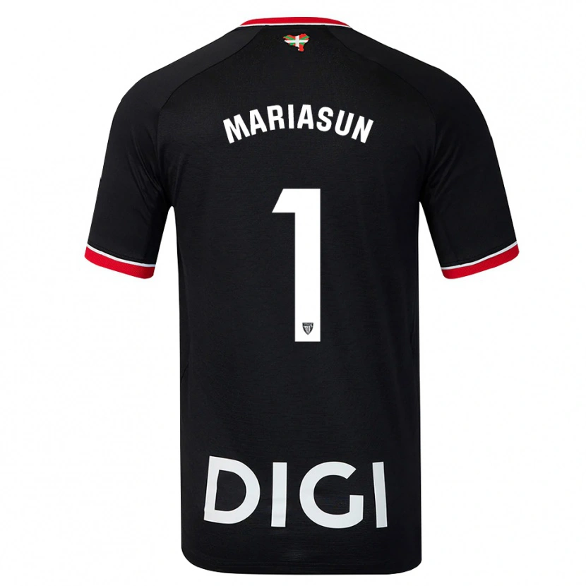 Danxen Kinder María Asunción Quiñones Goikoetxea #1 Schwarz Weiß Rot Auswärtstrikot Trikot 2026/27 T-Shirt Österreich