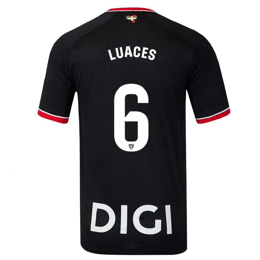 Danxen Kinder Iraitz Luaces #6 Schwarz Weiß Rot Auswärtstrikot Trikot 2026/27 T-Shirt Österreich