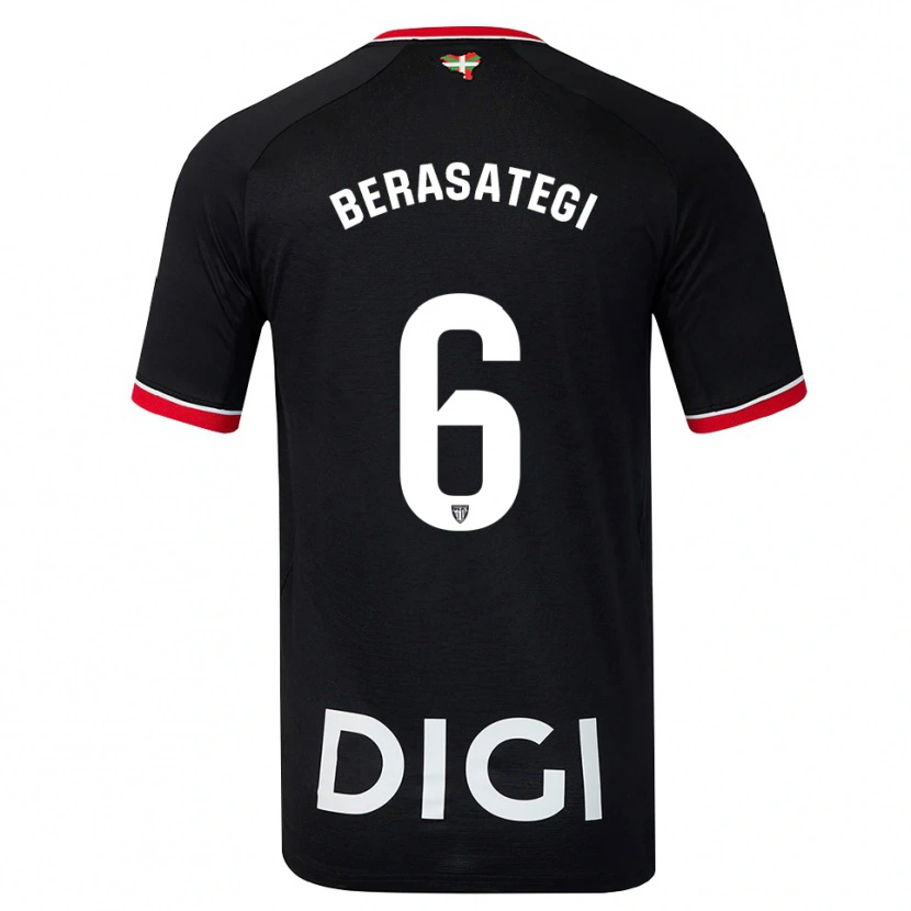 Danxen Kinder Suhar Berasategi #6 Schwarz Weiß Rot Auswärtstrikot Trikot 2026/27 T-Shirt Österreich