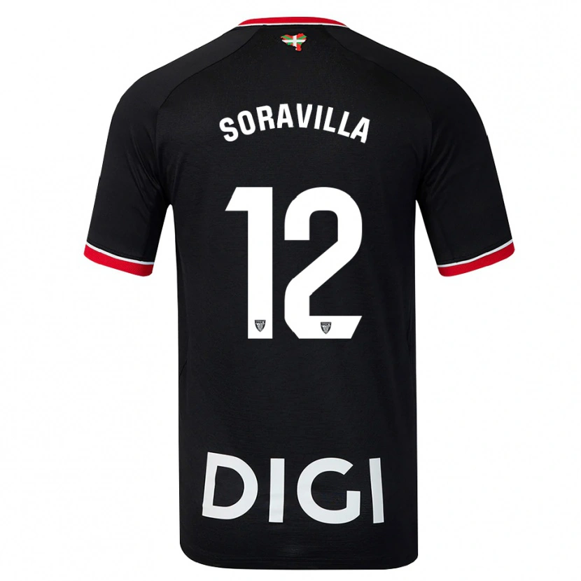 Danxen Kinder Ander Soravilla #12 Schwarz Weiß Rot Auswärtstrikot Trikot 2026/27 T-Shirt Österreich