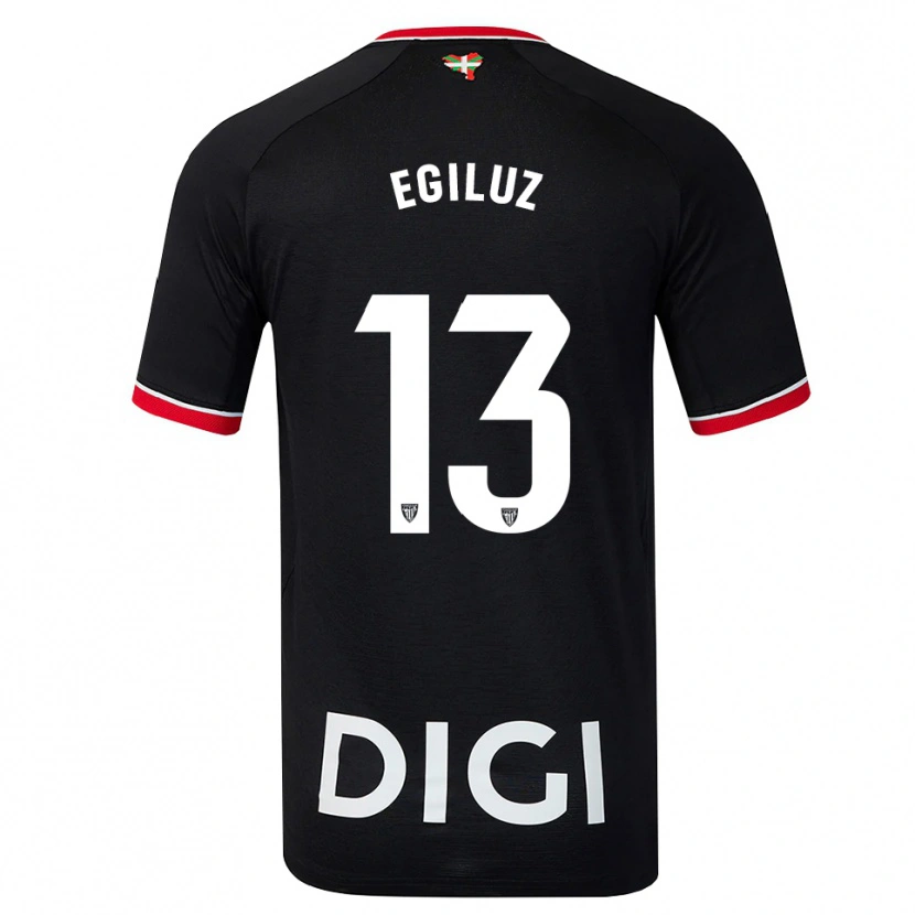 Danxen Kinder Unai Egiluz #13 Schwarz Weiß Rot Auswärtstrikot Trikot 2026/27 T-Shirt Österreich
