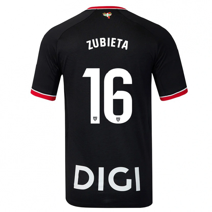 Danxen Kinder Maite Zubieta Arambarri #16 Schwarz Weiß Rot Auswärtstrikot Trikot 2026/27 T-Shirt Österreich