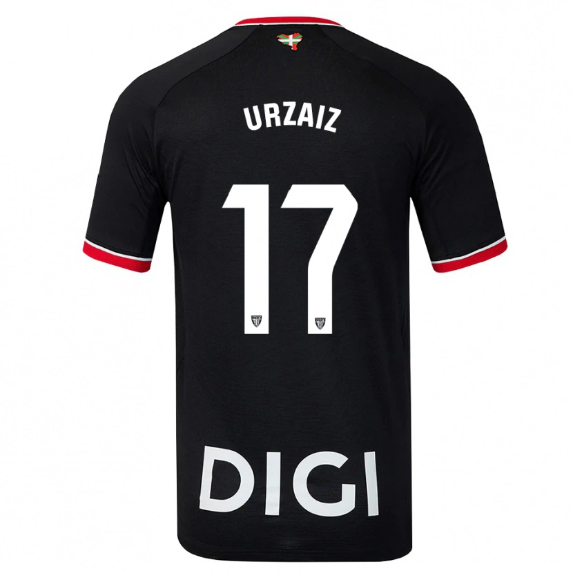 Danxen Kinder Unax Urzaiz #17 Schwarz Weiß Rot Auswärtstrikot Trikot 2026/27 T-Shirt Österreich