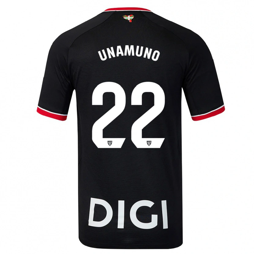 Danxen Kinder Oier Unamuno #22 Schwarz Weiß Rot Auswärtstrikot Trikot 2026/27 T-Shirt Österreich