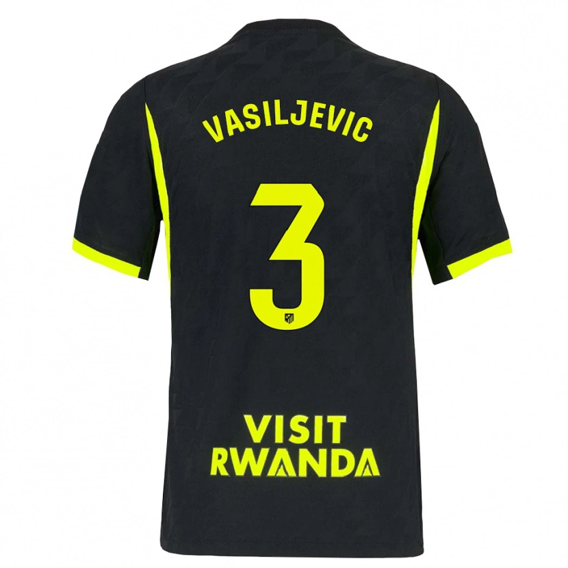 Danxen Kinder Ivan Vasiljevic #3 Hellgrün Schwarz Auswärtstrikot Trikot 2026/27 T-Shirt Österreich