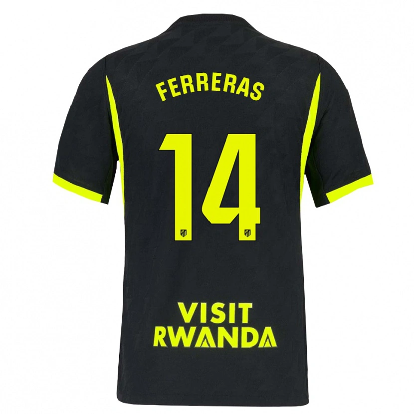 Danxen Kinder Adrian Ferreras #14 Hellgrün Schwarz Auswärtstrikot Trikot 2026/27 T-Shirt Österreich
