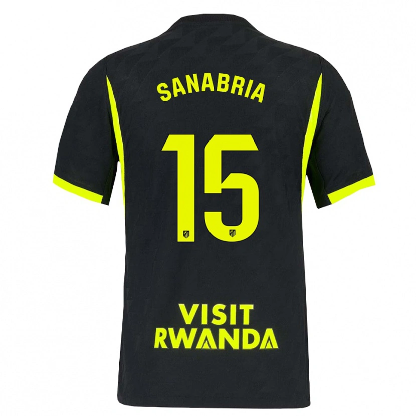 Danxen Kinder Juan Sanabria #15 Hellgrün Schwarz Auswärtstrikot Trikot 2026/27 T-Shirt Österreich