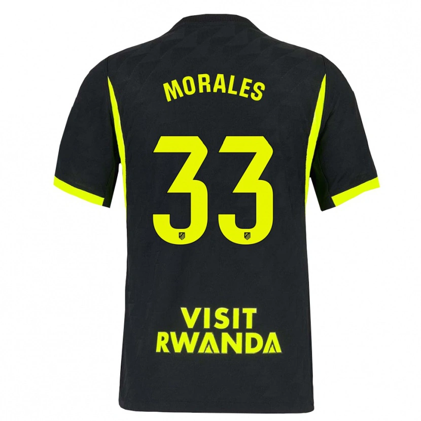 Danxen Kinder Luismi Morales #33 Hellgrün Schwarz Auswärtstrikot Trikot 2026/27 T-Shirt Österreich