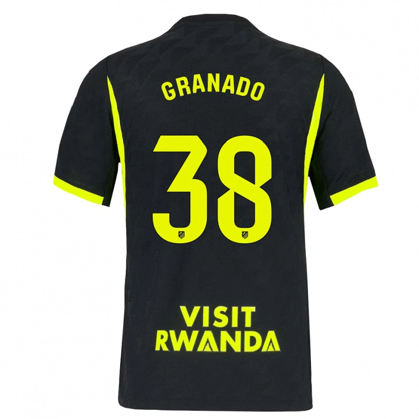 Danxen Kinder Adrian Granado #38 Hellgrün Schwarz Auswärtstrikot Trikot 2026/27 T-Shirt Österreich