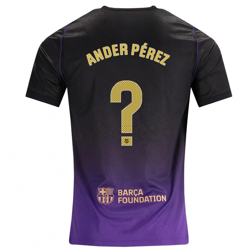 Danxen Kinder Ander Pérez #0 Lila Gelb Schwarz Auswärtstrikot Trikot 2026/27 T-Shirt Österreich