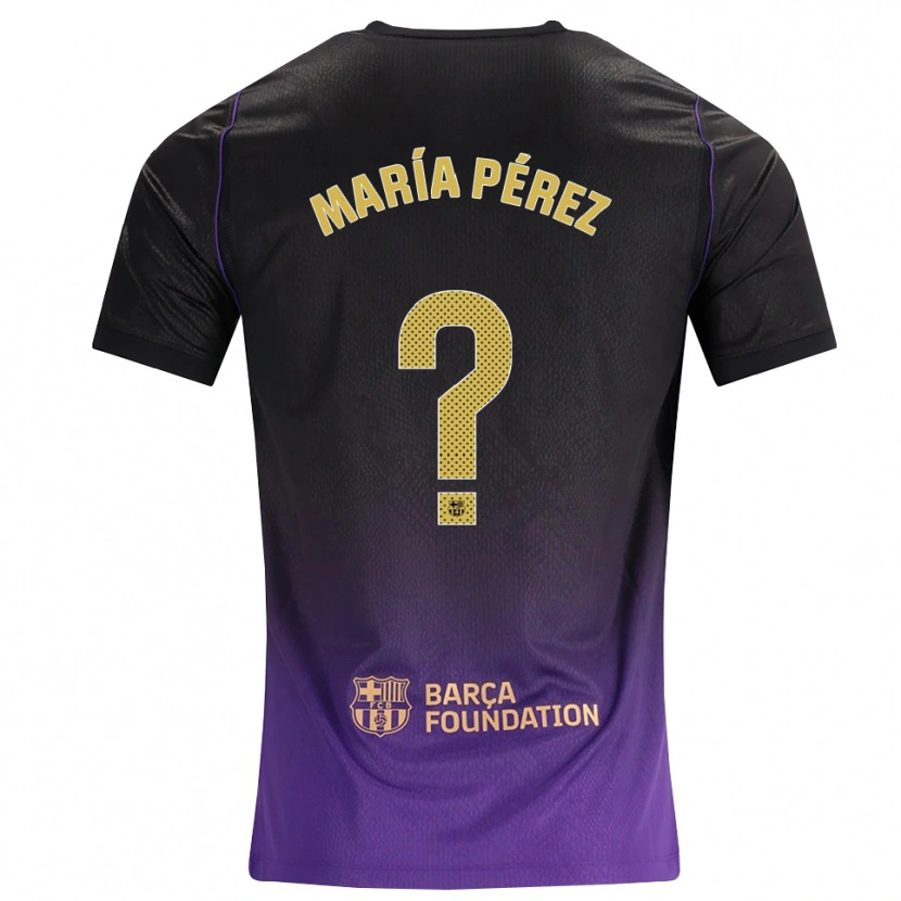 Danxen Kinder María Pérez #0 Lila Gelb Schwarz Auswärtstrikot Trikot 2026/27 T-Shirt Österreich