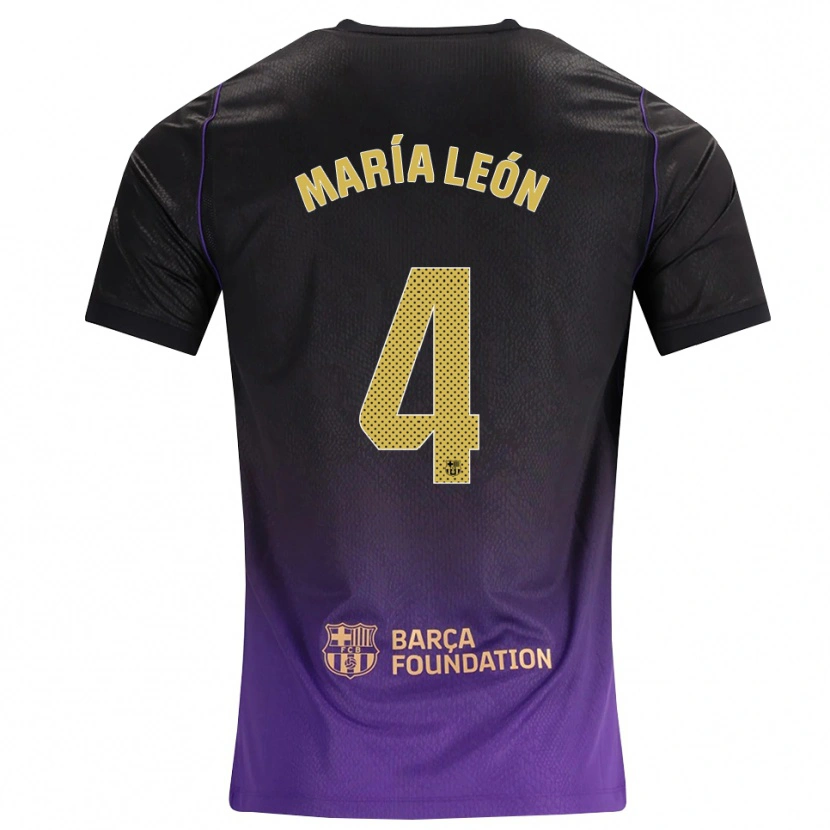 Danxen Kinder María Pilar León #4 Lila Gelb Schwarz Auswärtstrikot Trikot 2026/27 T-Shirt Österreich