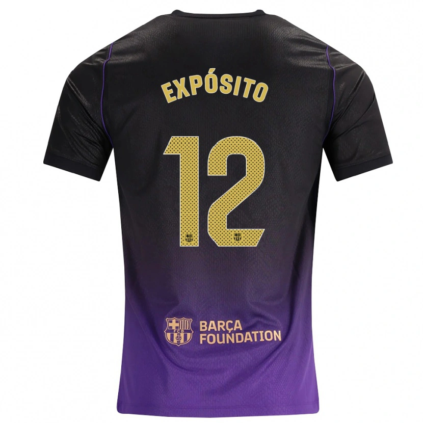 Danxen Kinder Raúl Expósito #12 Lila Gelb Schwarz Auswärtstrikot Trikot 2026/27 T-Shirt Österreich