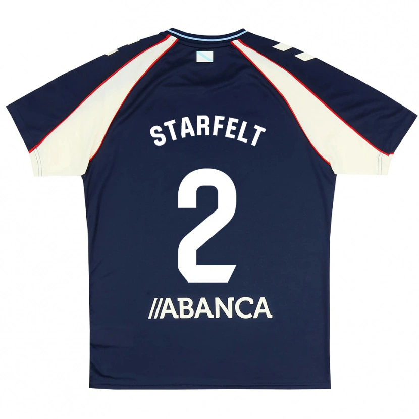 Danxen Kinder Carl Starfelt #2 Königsblau Rot Weiß Auswärtstrikot Trikot 2026/27 T-Shirt Österreich