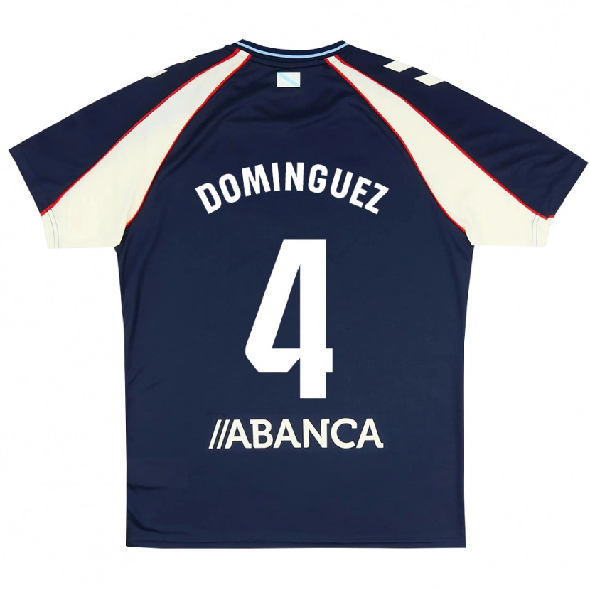 Danxen Kinder Javi Domínguez #4 Königsblau Rot Weiß Auswärtstrikot Trikot 2026/27 T-Shirt Österreich