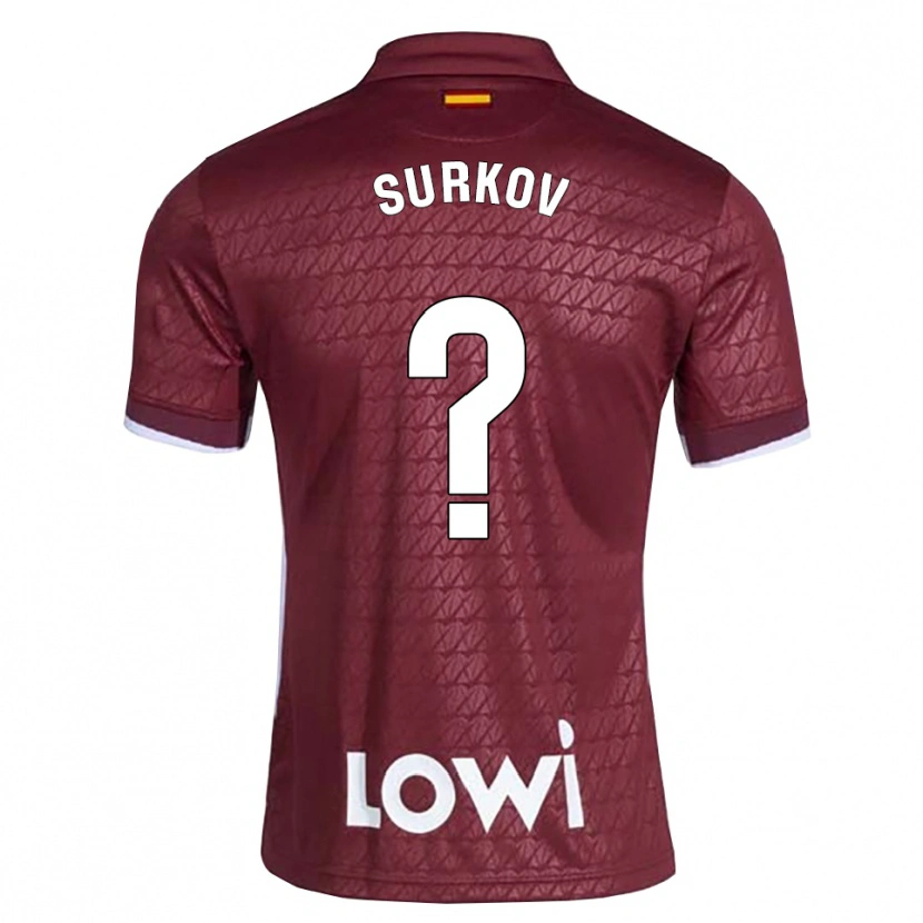 Danxen Kinder Iván Surkov #0 Dunkelrot Weiß Auswärtstrikot Trikot 2026/27 T-Shirt Österreich