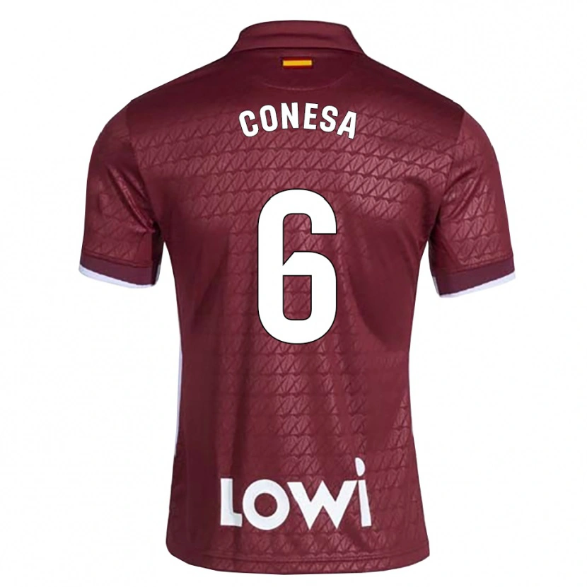 Danxen Kinder Nico Conesa #6 Dunkelrot Weiß Auswärtstrikot Trikot 2026/27 T-Shirt Österreich