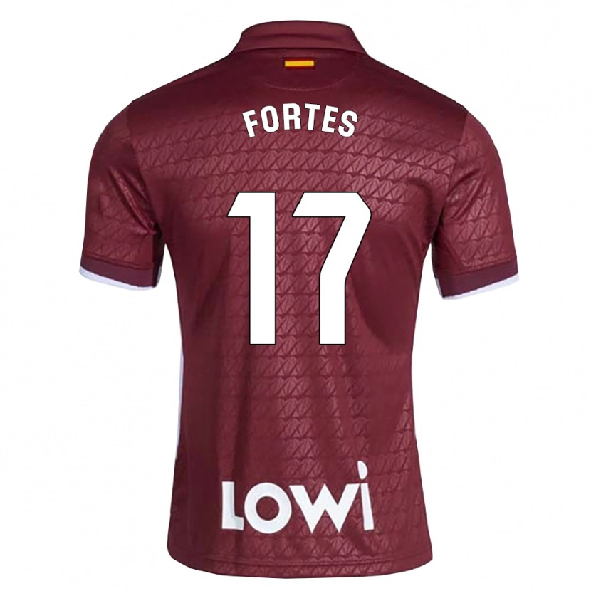 Danxen Kinder Joel Fortes #17 Dunkelrot Weiß Auswärtstrikot Trikot 2026/27 T-Shirt Österreich