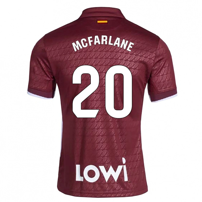 Danxen Kinder Ayden Mcfarlane #20 Dunkelrot Weiß Auswärtstrikot Trikot 2026/27 T-Shirt Österreich