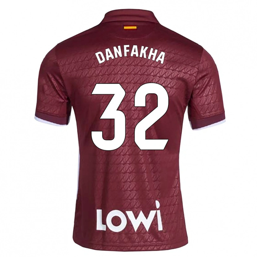 Danxen Kinder Ibrahima Danfakha #32 Dunkelrot Weiß Auswärtstrikot Trikot 2026/27 T-Shirt Österreich