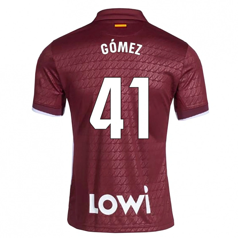 Danxen Kinder Álvaro Gómez #41 Dunkelrot Weiß Auswärtstrikot Trikot 2026/27 T-Shirt Österreich