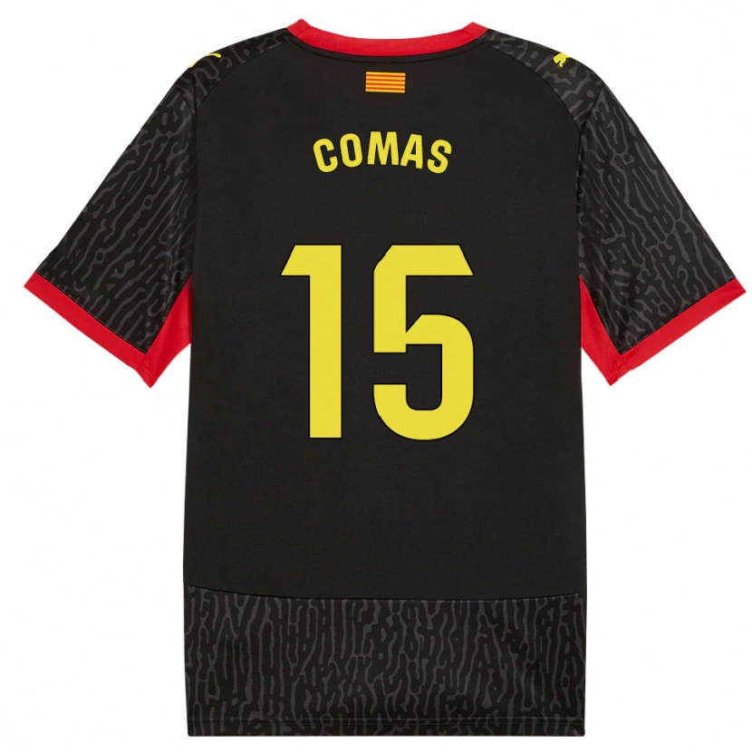 Danxen Kinder Oriol Comas #15 Schwarz Gelb Rot Auswärtstrikot Trikot 2026/27 T-Shirt Österreich