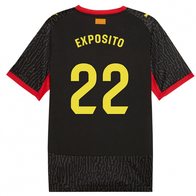 Danxen Kinder Samu Exposito #22 Schwarz Gelb Rot Auswärtstrikot Trikot 2026/27 T-Shirt Österreich