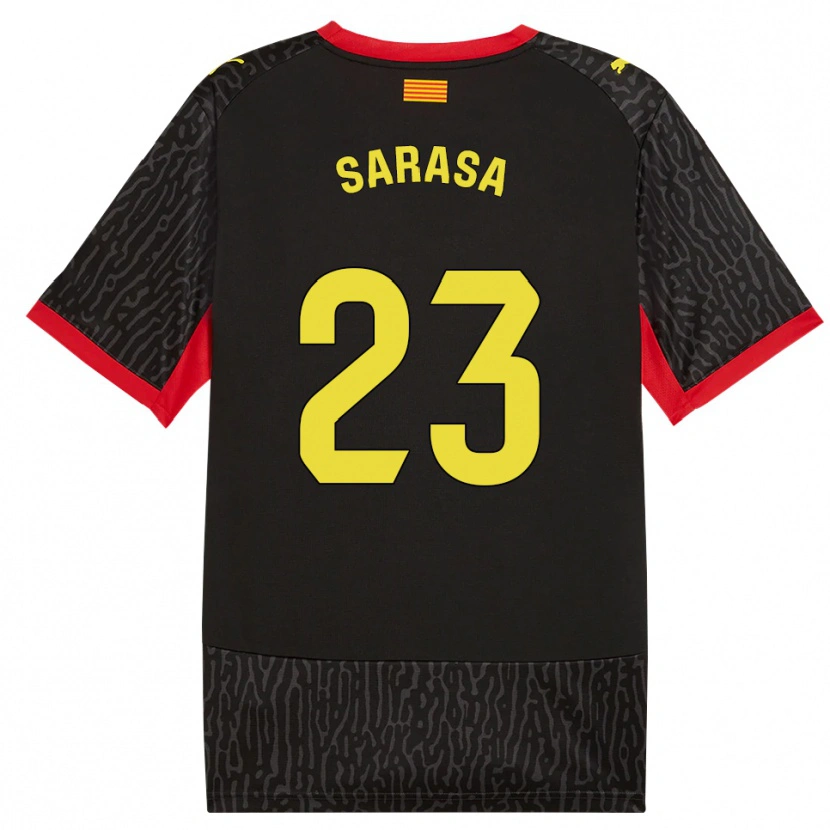 Danxen Kinder Javi Sarasa #23 Schwarz Gelb Rot Auswärtstrikot Trikot 2026/27 T-Shirt Österreich
