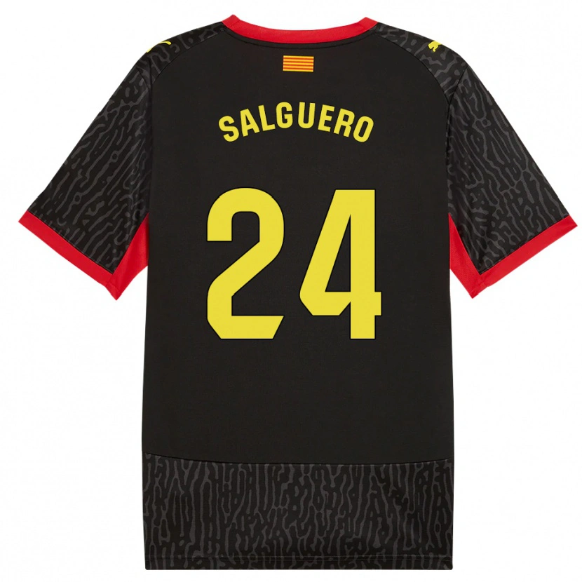Danxen Kinder Antonio Salguero #24 Schwarz Gelb Rot Auswärtstrikot Trikot 2026/27 T-Shirt Österreich