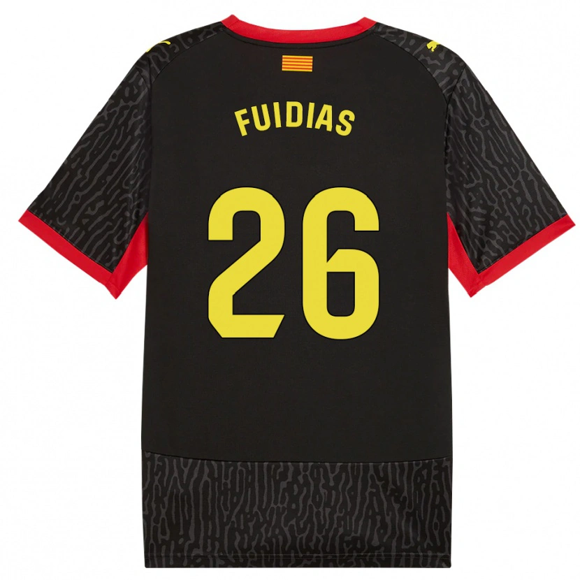 Danxen Kinder Toni Fuidias #26 Schwarz Gelb Rot Auswärtstrikot Trikot 2026/27 T-Shirt Österreich