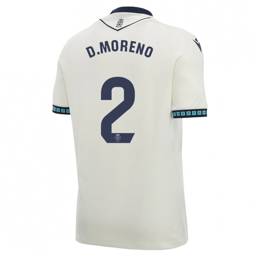 Danxen Kinder Diego Moreno #2 Weiß Schwarz Hellblau Auswärtstrikot Trikot 2026/27 T-Shirt Österreich
