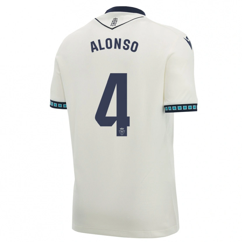 Danxen Kinder Ander Alonso #4 Weiß Schwarz Hellblau Auswärtstrikot Trikot 2026/27 T-Shirt Österreich