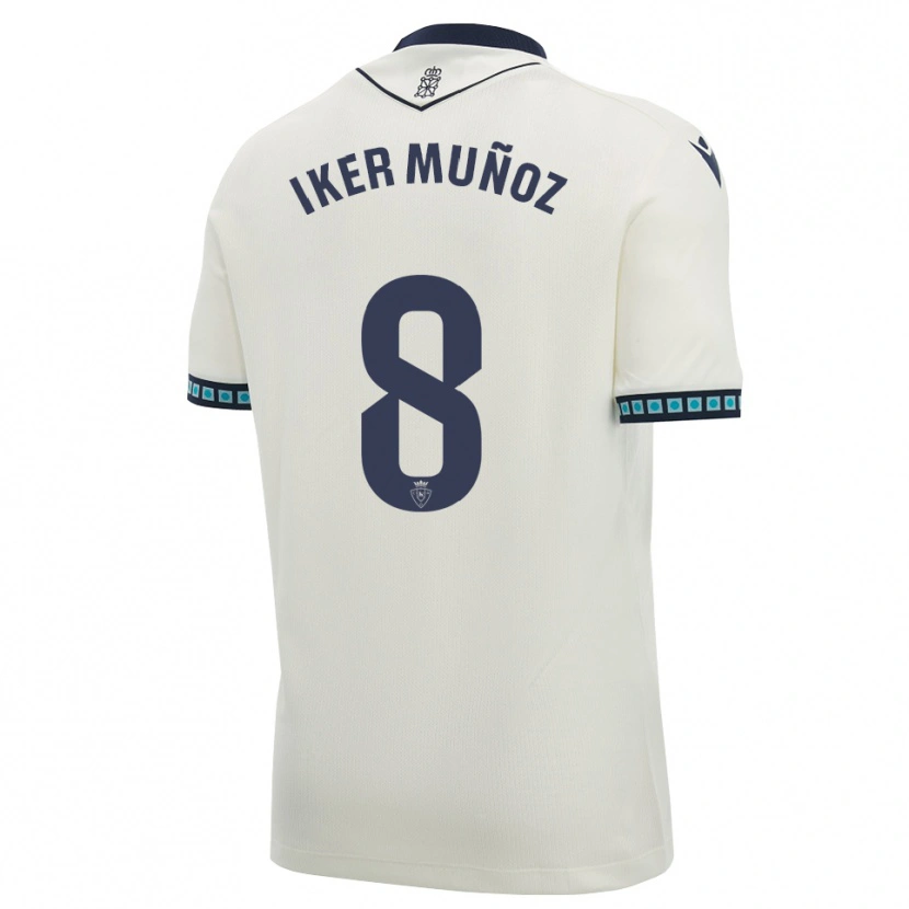 Danxen Kinder Iker Muñoz #8 Weiß Schwarz Hellblau Auswärtstrikot Trikot 2026/27 T-Shirt Österreich