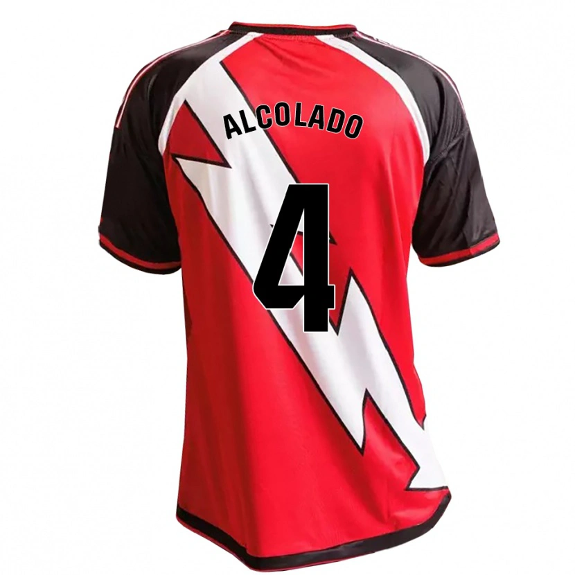 Danxen Kinder Jaime Alcolado #4 Rot Schwarz Weiß Auswärtstrikot Trikot 2026/27 T-Shirt Österreich