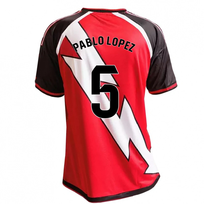 Danxen Kinder Pablo López #5 Rot Schwarz Weiß Auswärtstrikot Trikot 2026/27 T-Shirt Österreich