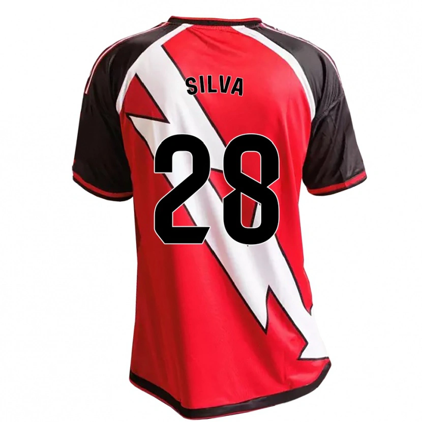 Danxen Kinder Santiago Silva #28 Rot Schwarz Weiß Auswärtstrikot Trikot 2026/27 T-Shirt Österreich