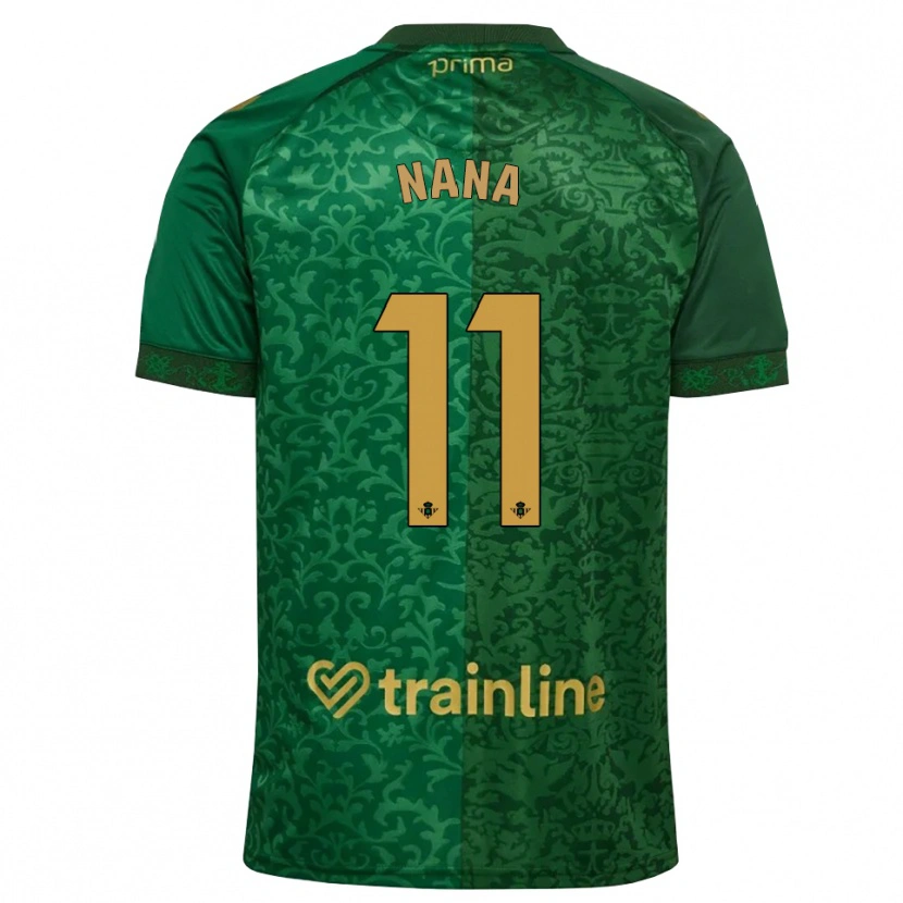 Danxen Kinder Nuria Ligero Fernández #11 Waldgrün Dunkelgoldrute Auswärtstrikot Trikot 2026/27 T-Shirt Österreich