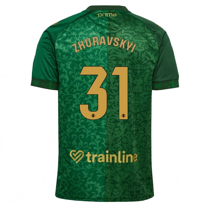 Danxen Kinder Yan Zhuravskyi #31 Waldgrün Dunkelgoldrute Auswärtstrikot Trikot 2026/27 T-Shirt Österreich