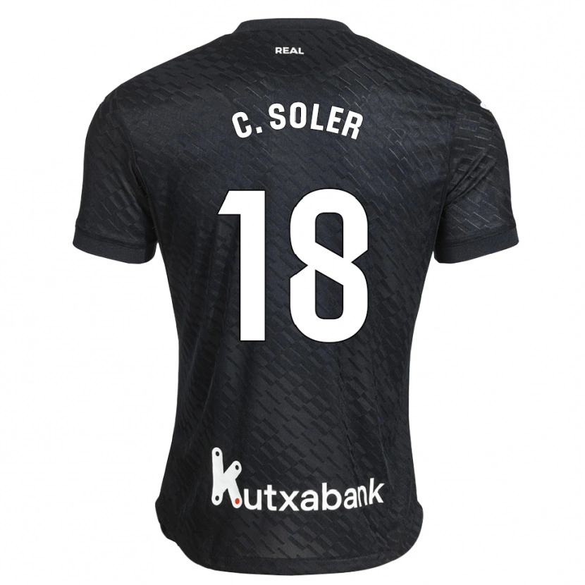Danxen Kinder Carlos Soler #18 Schwarz Weiß Auswärtstrikot Trikot 2026/27 T-Shirt Österreich