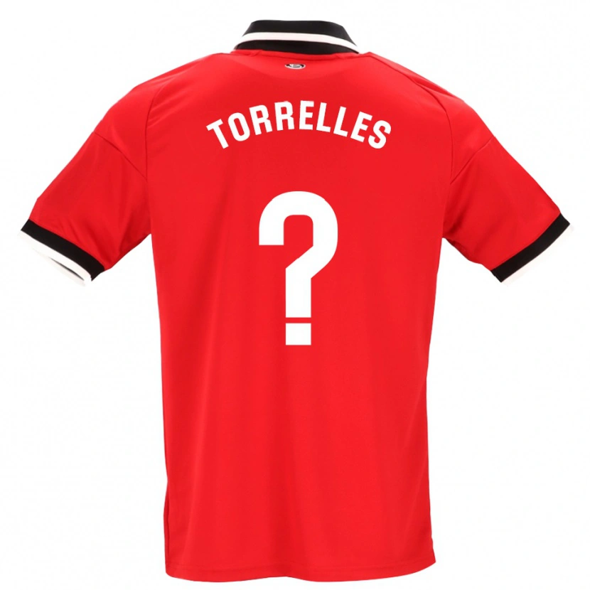 Danxen Kinder Genís Torrelles #0 Schwarz Weiß Rot Auswärtstrikot Trikot 2026/27 T-Shirt Österreich