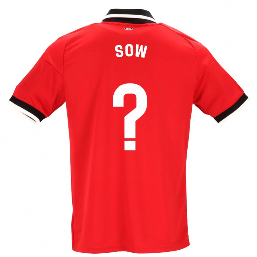 Danxen Kinder Bakary Sow #0 Schwarz Weiß Rot Auswärtstrikot Trikot 2026/27 T-Shirt Österreich
